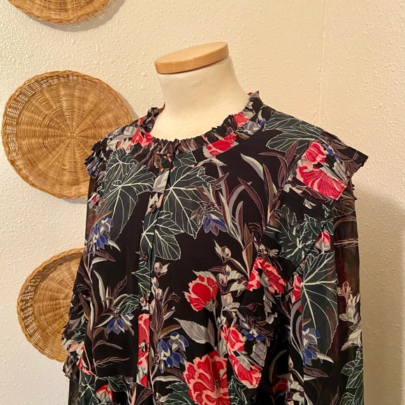 Anthropologie Plus Elena Ruffle Blouse - Picture 6 of 12